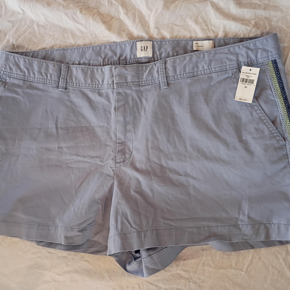 GAP Women's Soft Blue Casual Shorts 20 Plus